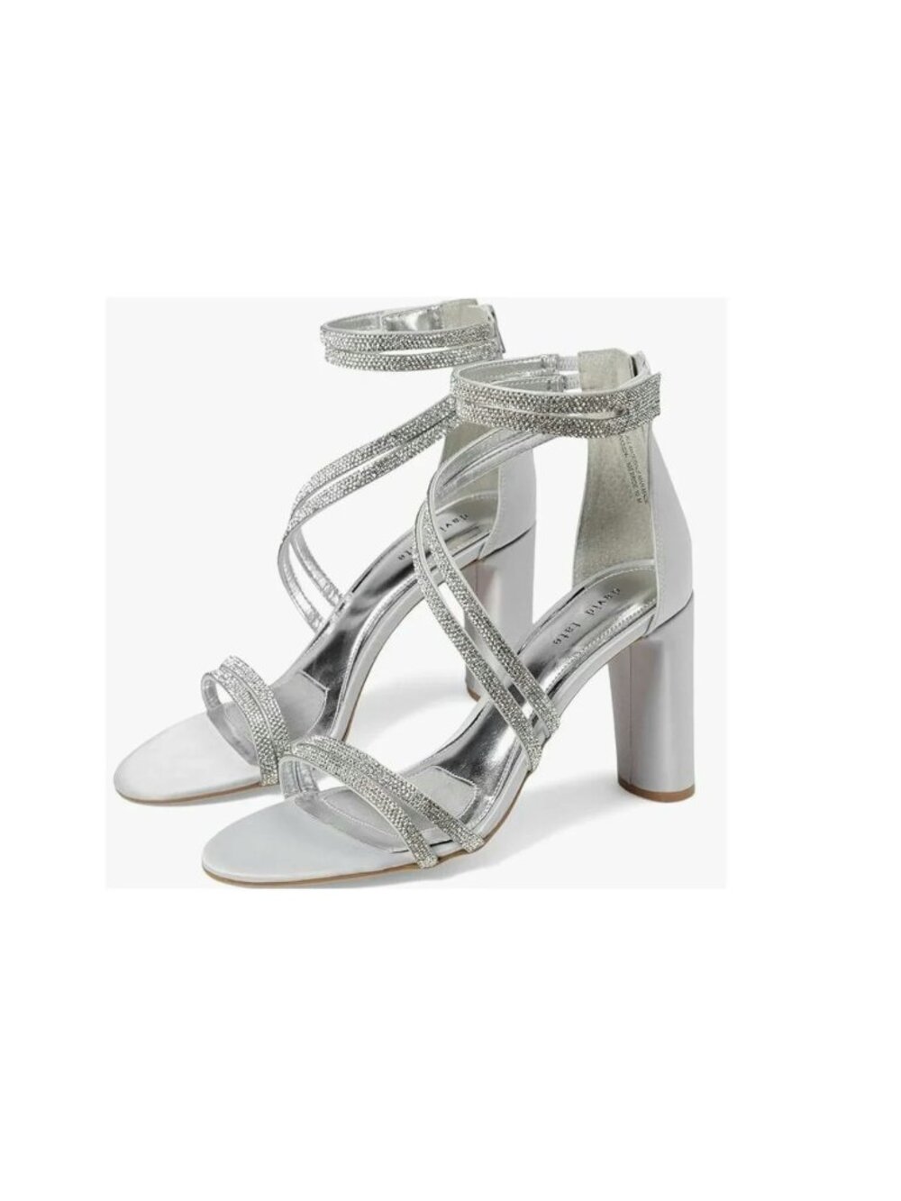 David Tate® Silver Bride Prom Wedding Sandals Heels size 7M New in Box